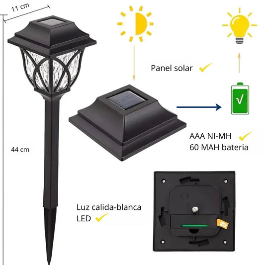 Lampara Solar De Exteriores Tipo Farol (PROMO 2X1)