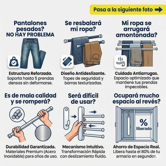 Set X3 Renova Closet - Ordena +15 Prendas, 80% Más Espacio, Todo Al Alcance