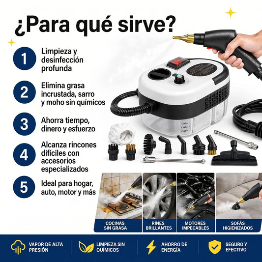 Vapor Cleaner - Elimina Lo Imposible, Esteriliza, Lava Profundo