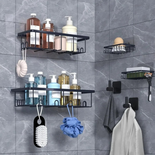 Soportes Organizadores Metálicos Baño-Ducha (4 PIEZAS)