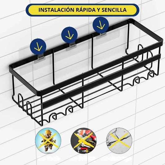 Soportes Organizadores Metálicos Baño-Ducha (4 PIEZAS)
