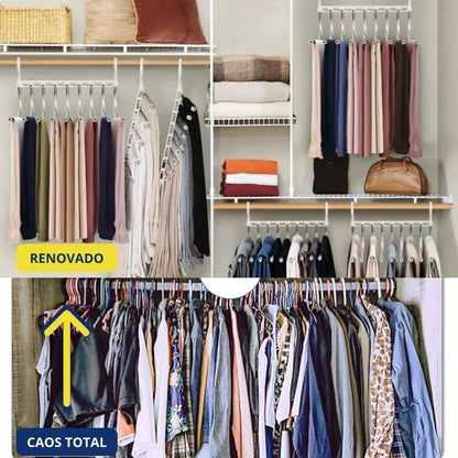 Set X3 Renova Closet - Ordena +15 Prendas, 80% Más Espacio, Todo Al Alcance