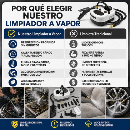 Vapor Cleaner - Elimina Lo Imposible, Esteriliza, Lava Profundo